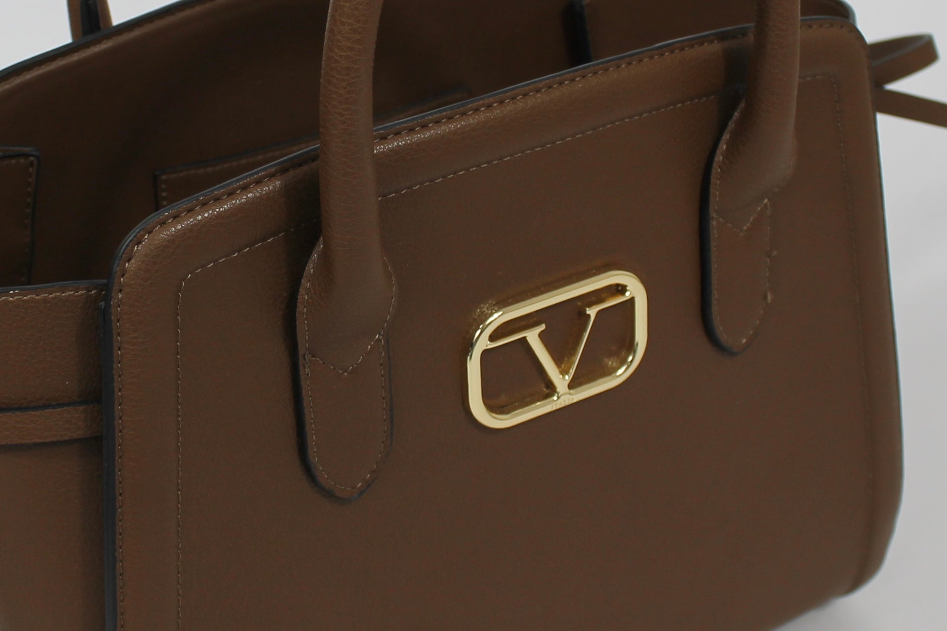 Borsa a mano in ecopelle marrone – 19V69 by Versace