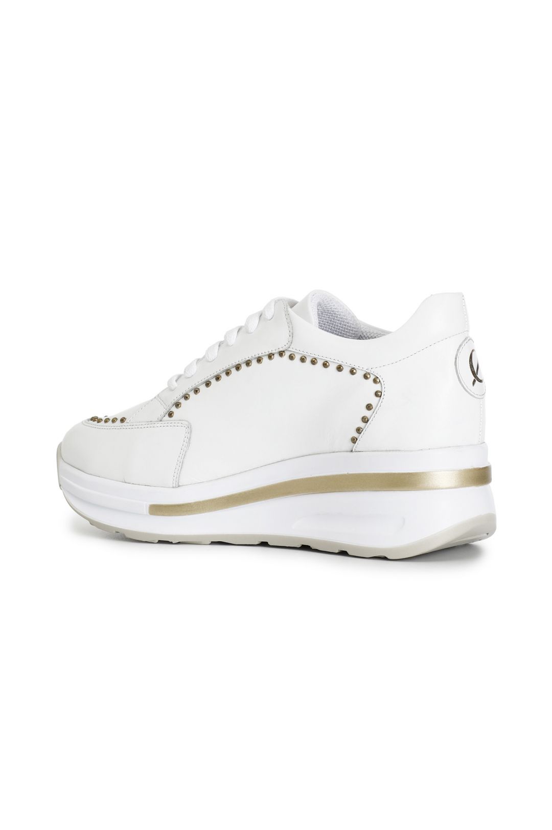 Sneakers Cafènoir bianca con zeppa DN1027