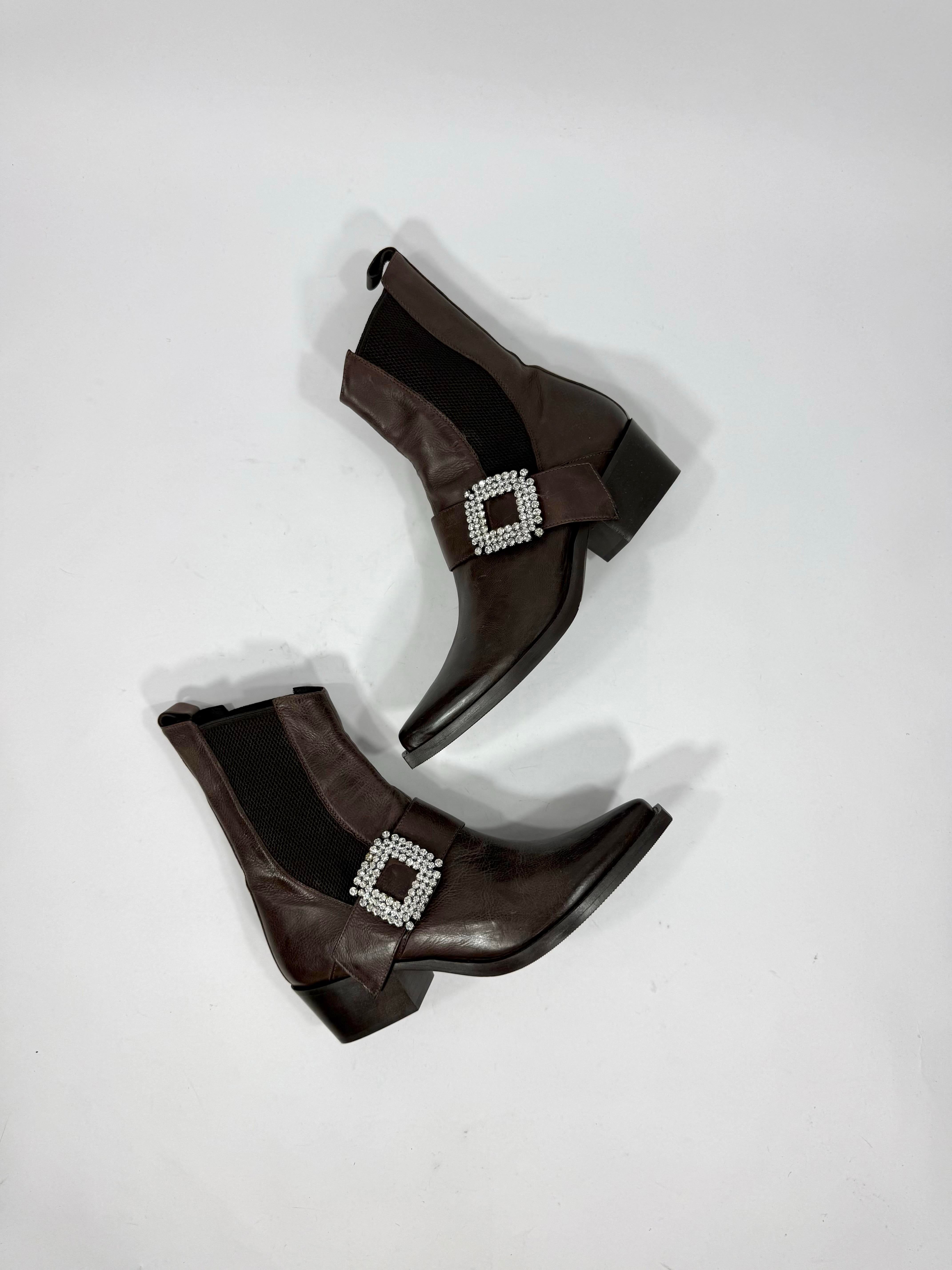 Kenneth Cole donna vera pelle con fibbia gioiello