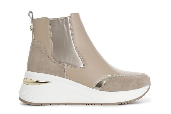 Tronchetto CafèNoir con riporto in Nylon e Camoscio DN1183