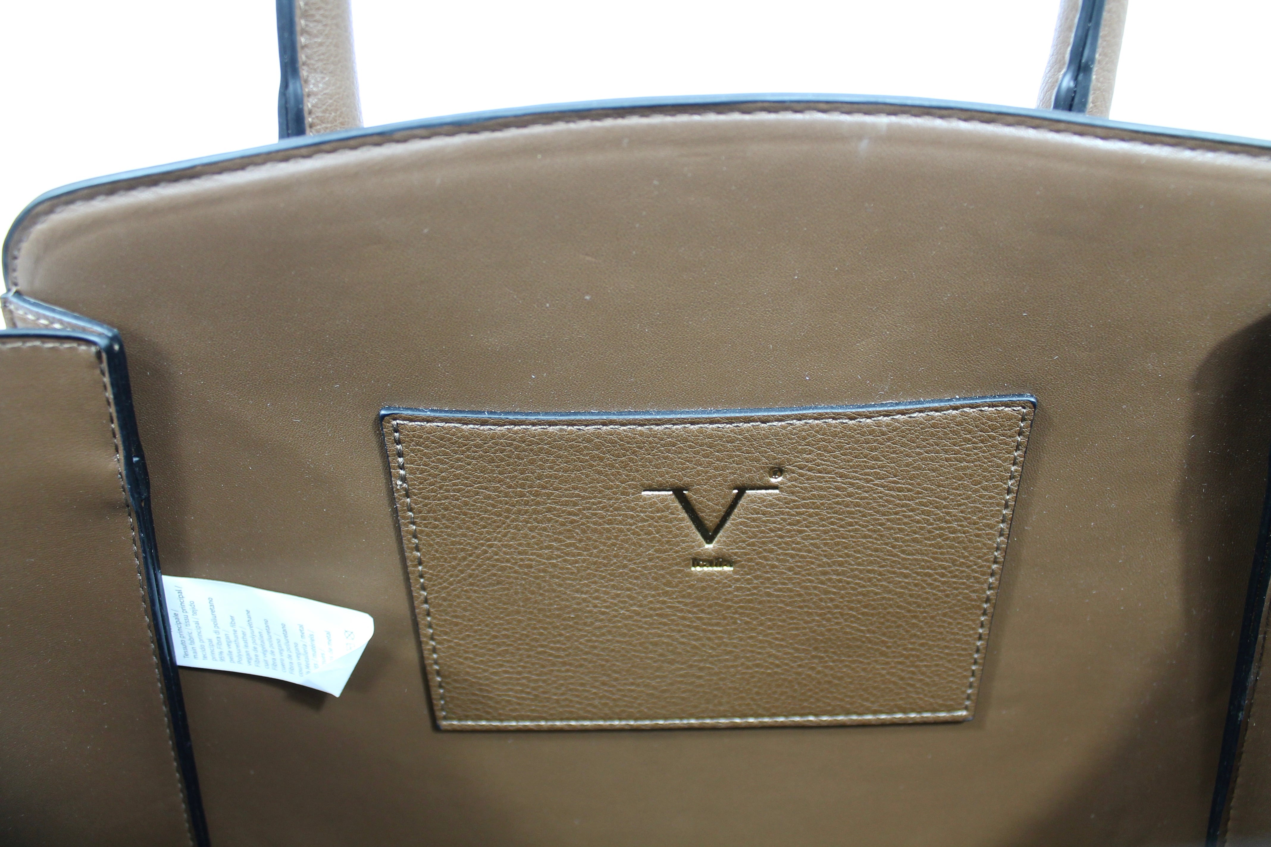 Borsa a mano in ecopelle marrone – 19V69 by Versace