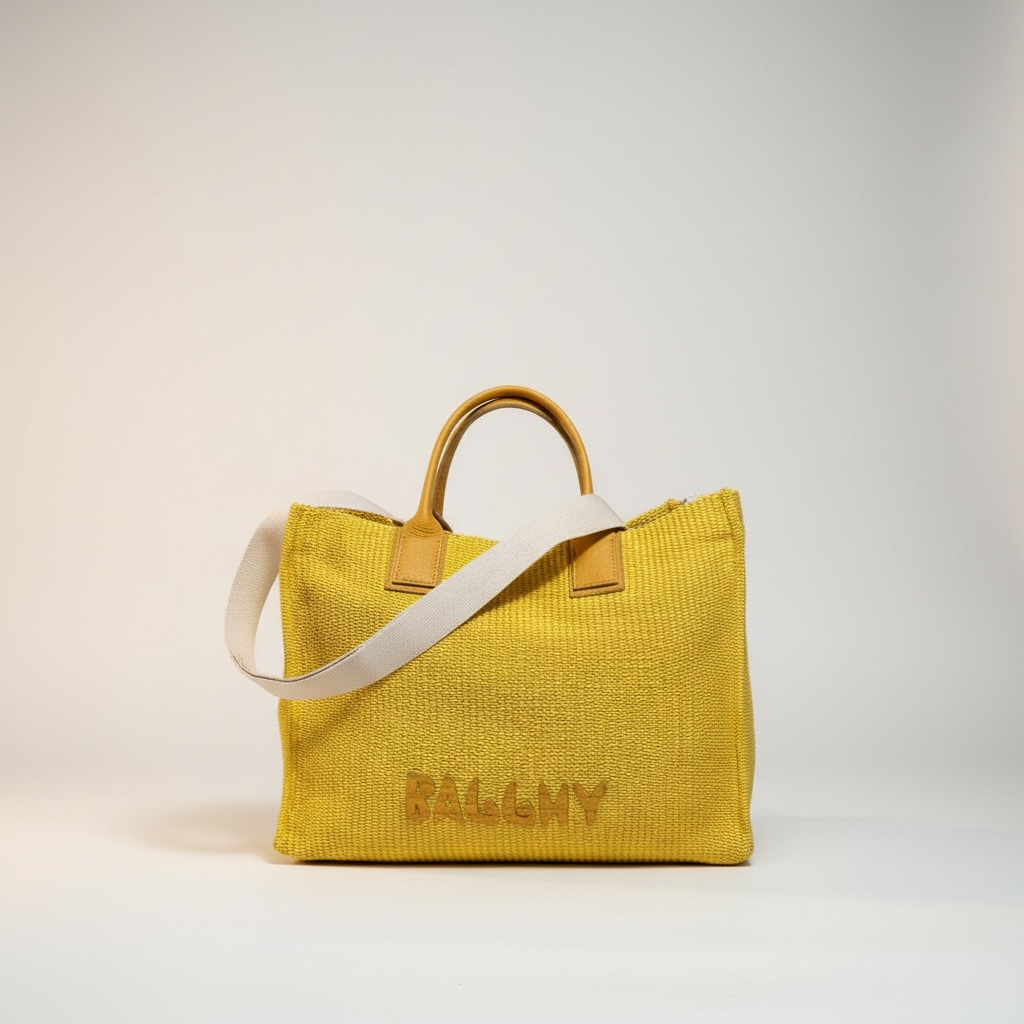 Borsa Bagghy in paglia con manico in vera pelle e tasche interne