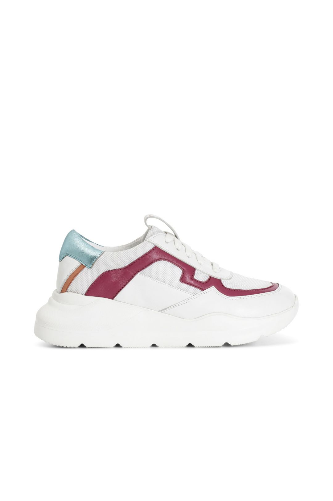 Sneakers cafenoir pelle e tessuto multifuxia XL1136