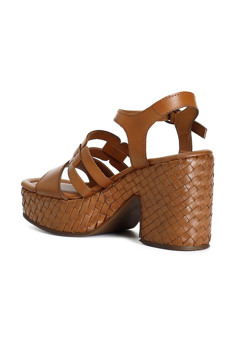 Sandali Cafènoir intrecciati cuoio HL1053