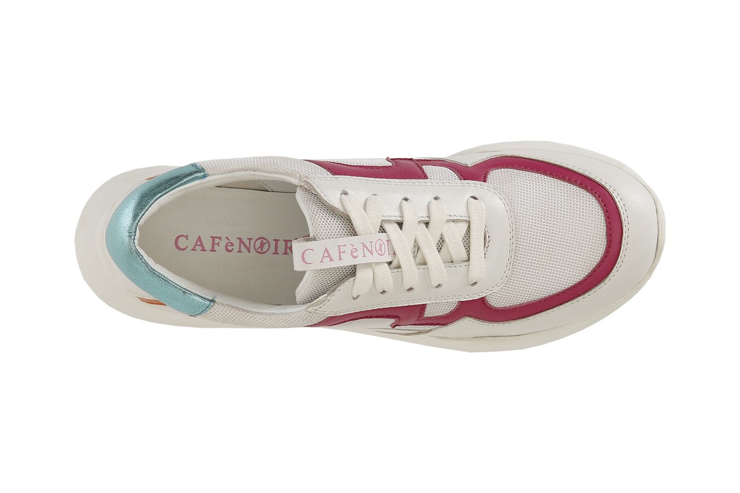 Sneakers cafenoir pelle e tessuto multifuxia XL1136