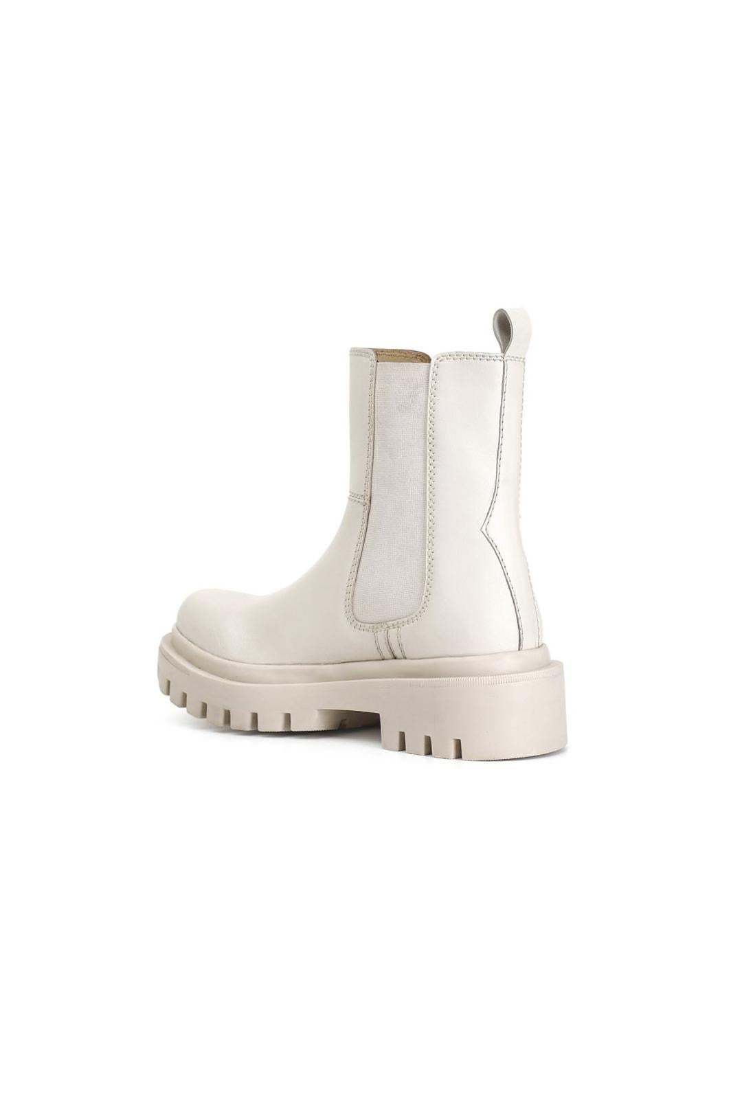 Tronchetto Cafènoir donna in pelle con elastico off white XL1132