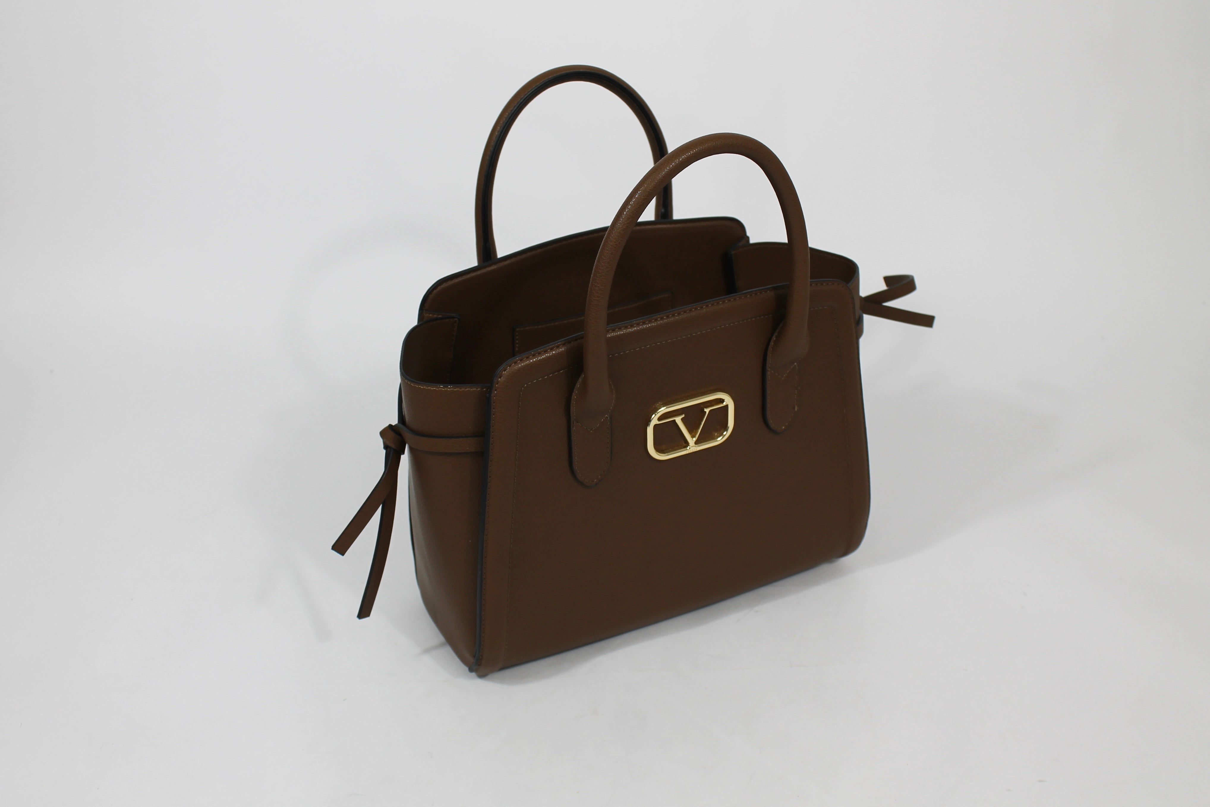 Borsa a mano in ecopelle marrone – 19V69 by Versace