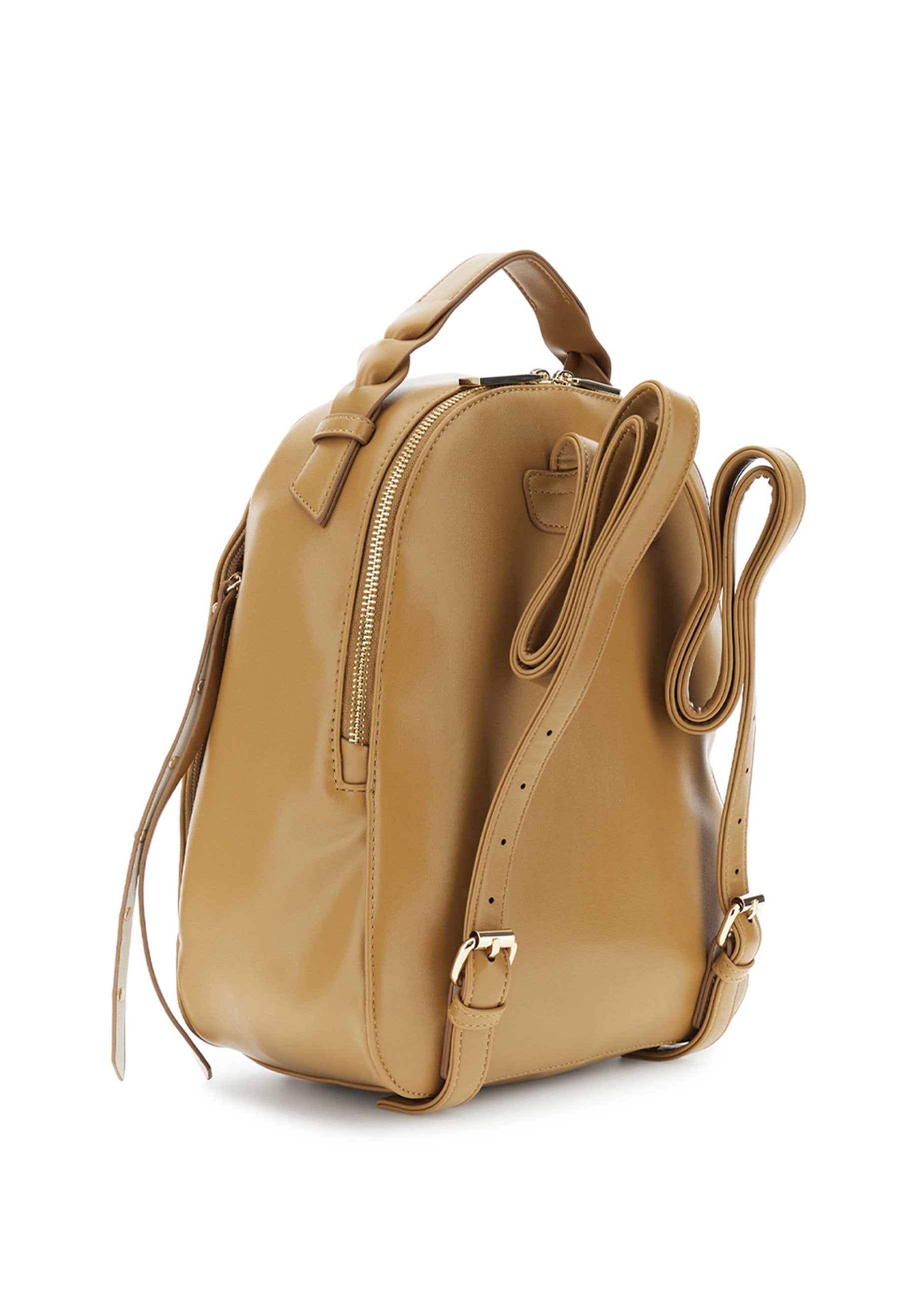 Zaino con tasche laterali con manico intrecciati cuoio WA0802