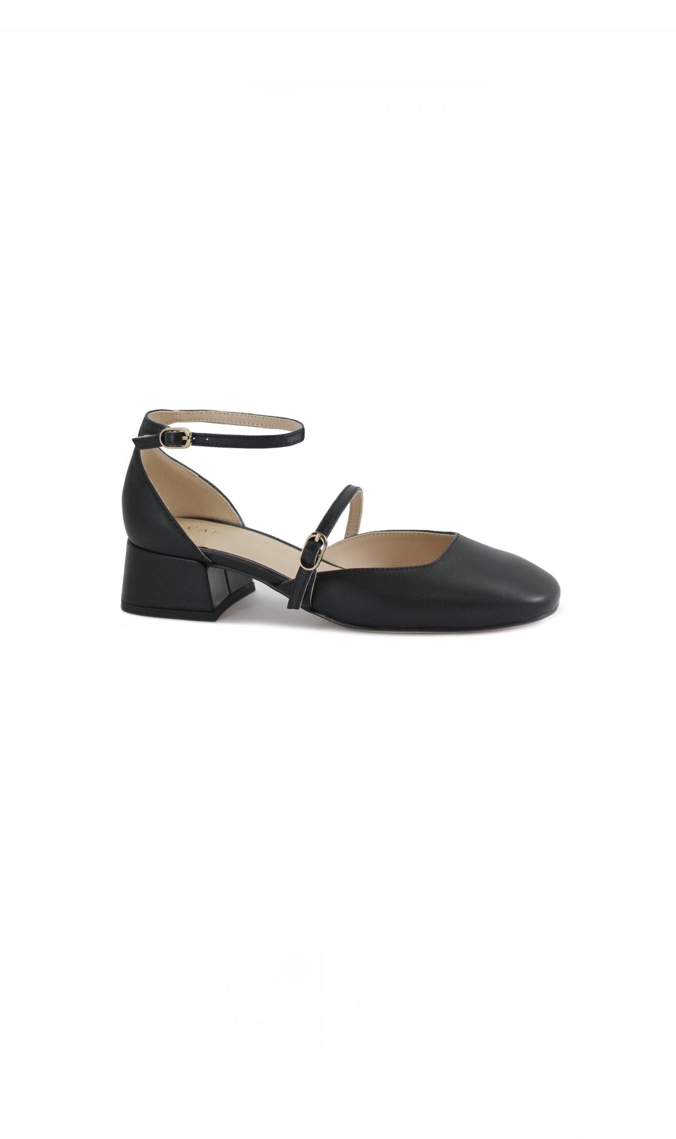 Ballerine nere Cafènoir tacco 4cm