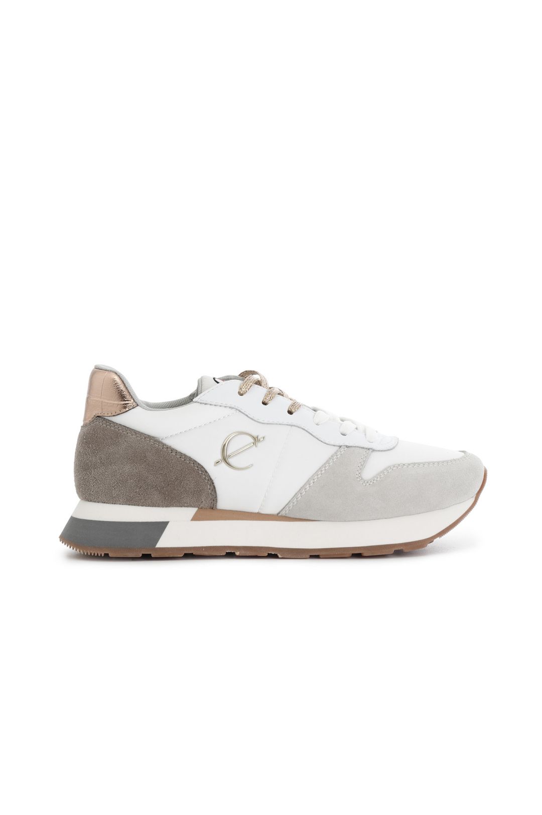 Sneakers da donna in pelle scamosciata e tessuto DB6001
