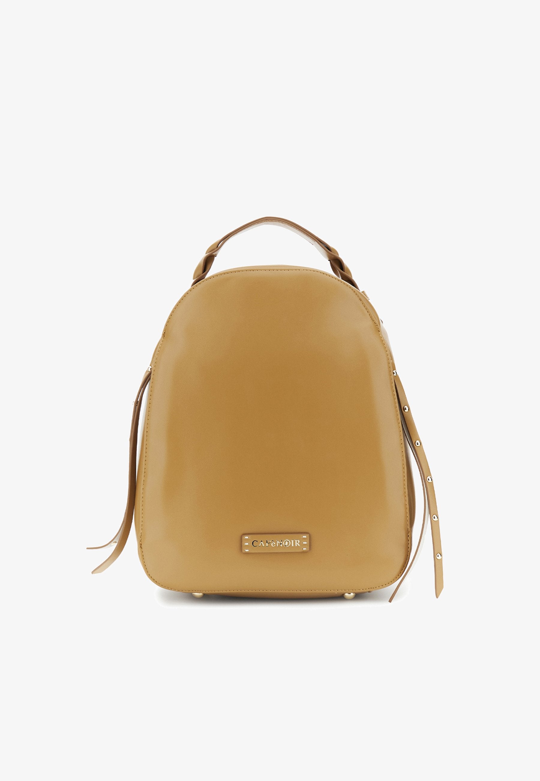 Zaino con tasche laterali con manico intrecciati cuoio WA0802