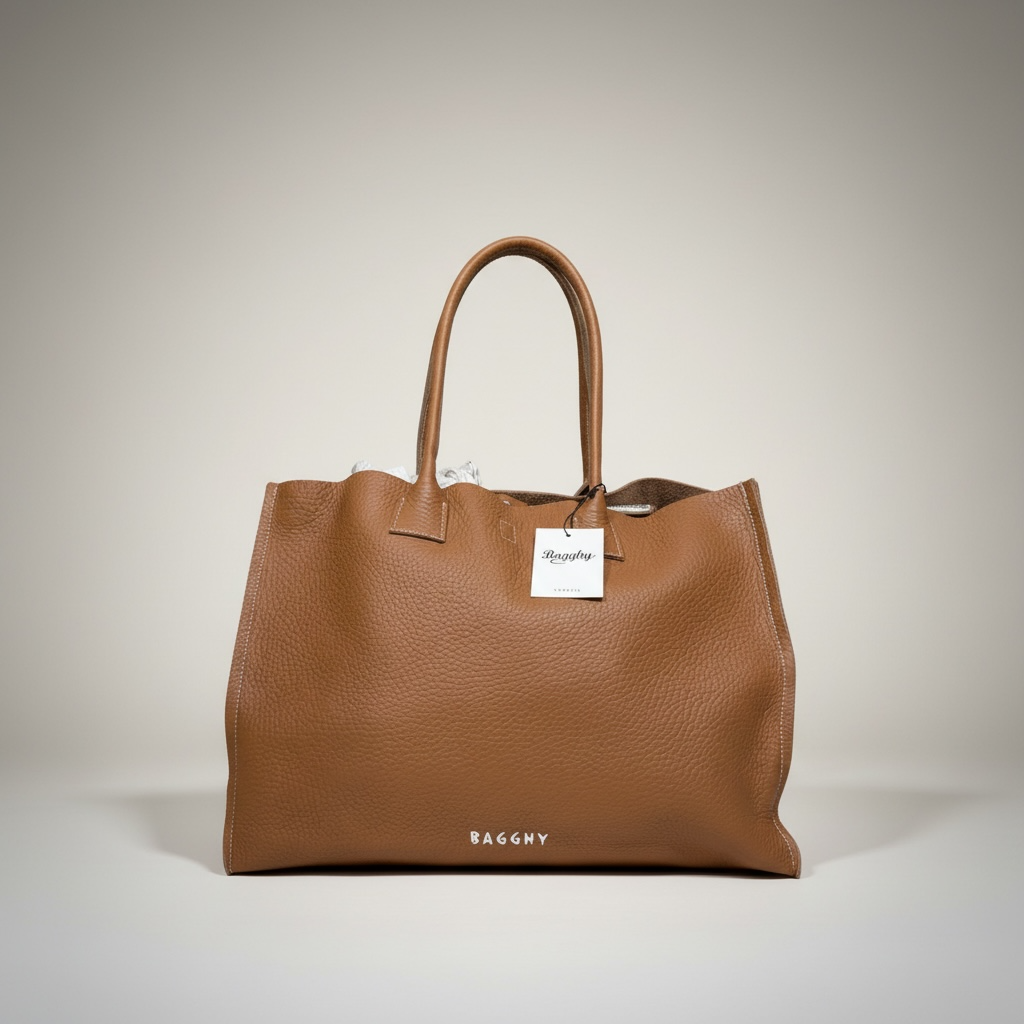 Borsa Bagghy in vera pelle con tasche interne e borsello incluso
