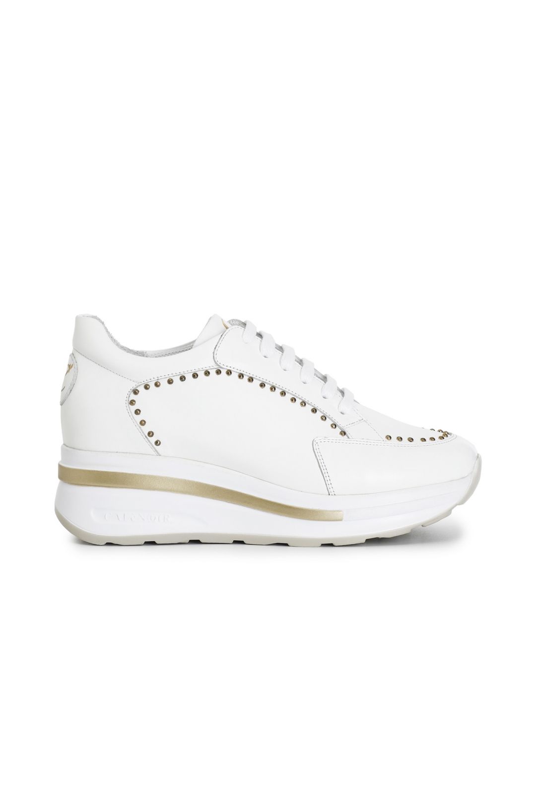 Sneakers Cafènoir bianca con zeppa DN1027