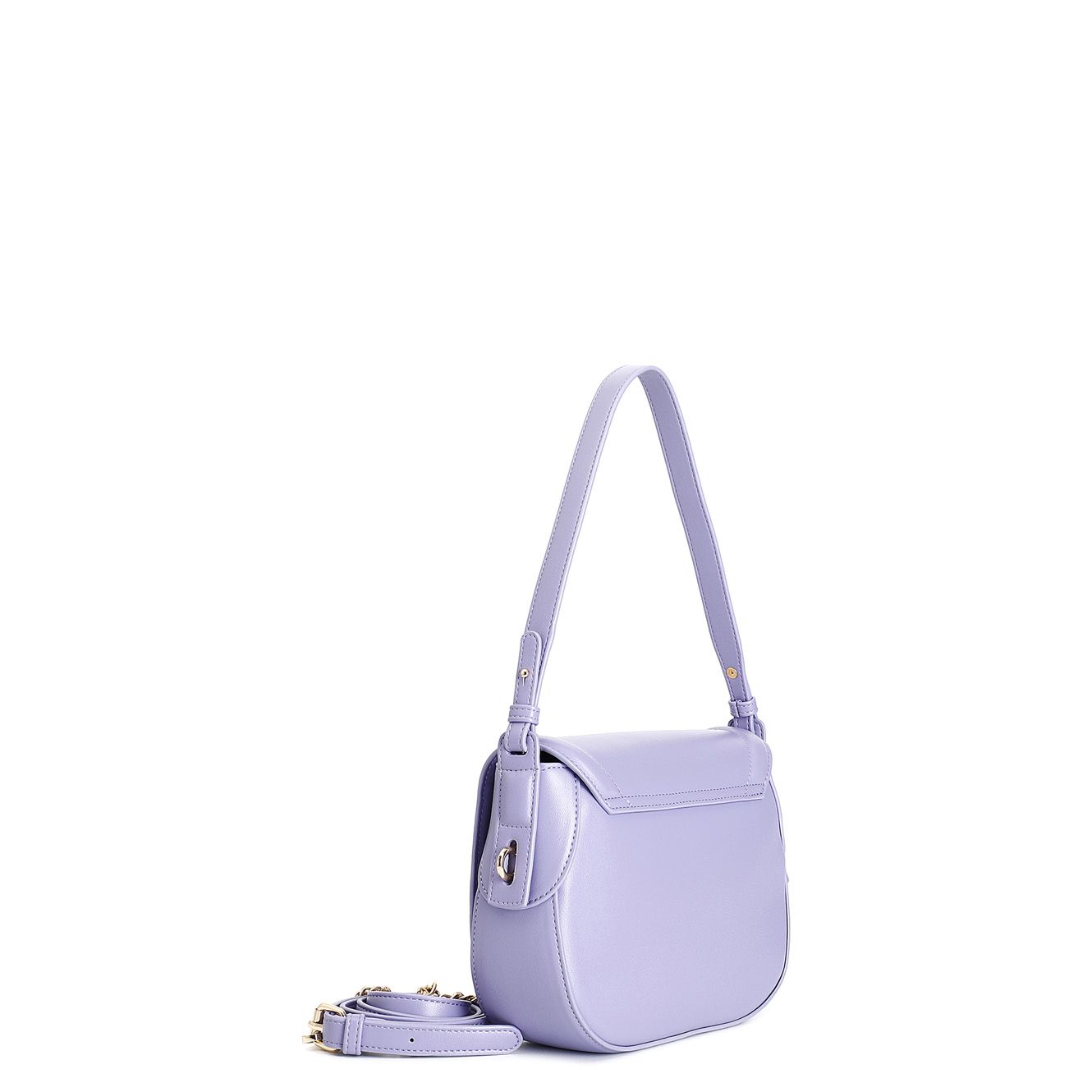 Borsa Cafènoir con pattina con logo ricamato in tono e accessorio lucchetto indaco TA0803