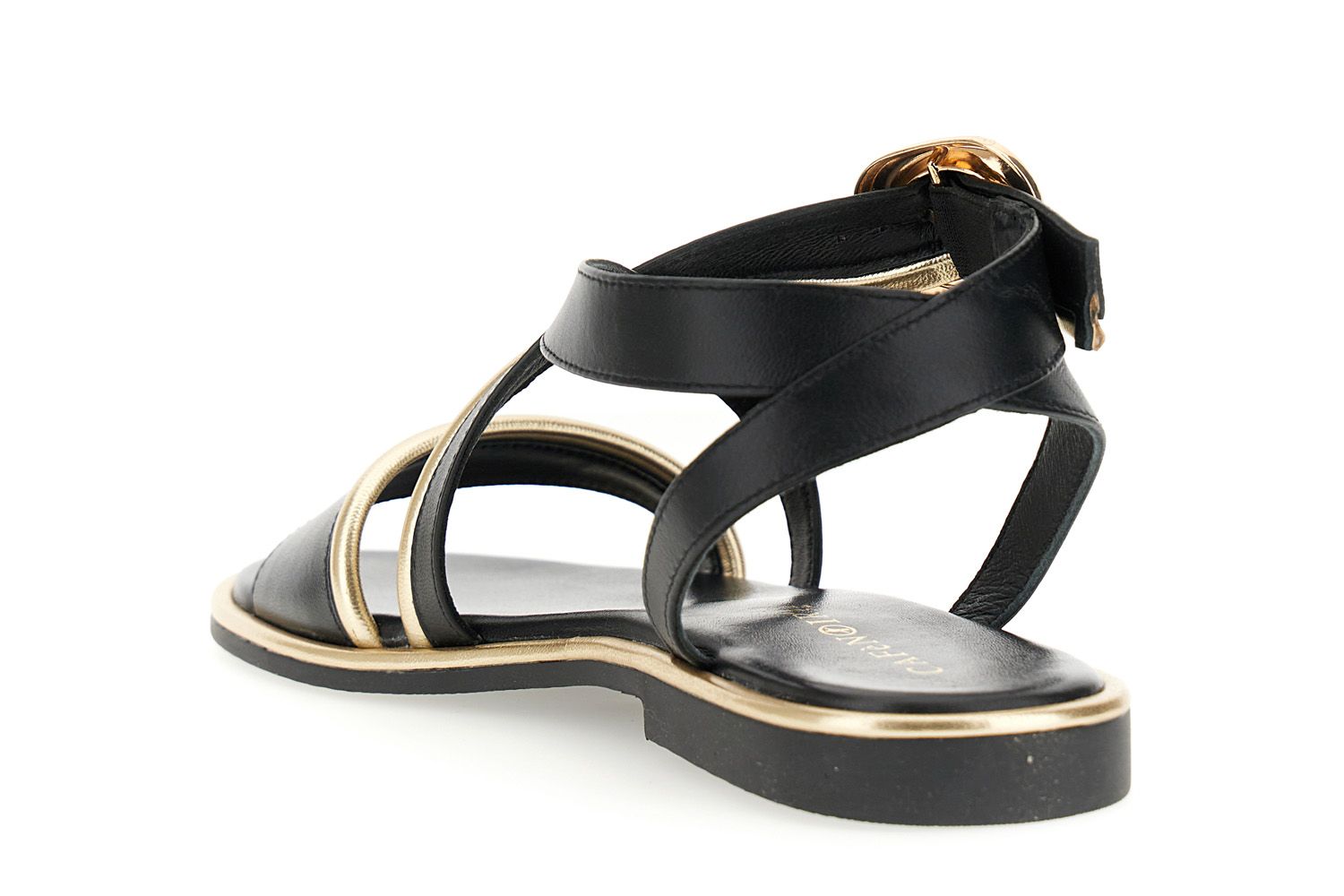 Sandali Cafènoir asimmetrici in pelle nero GG1110