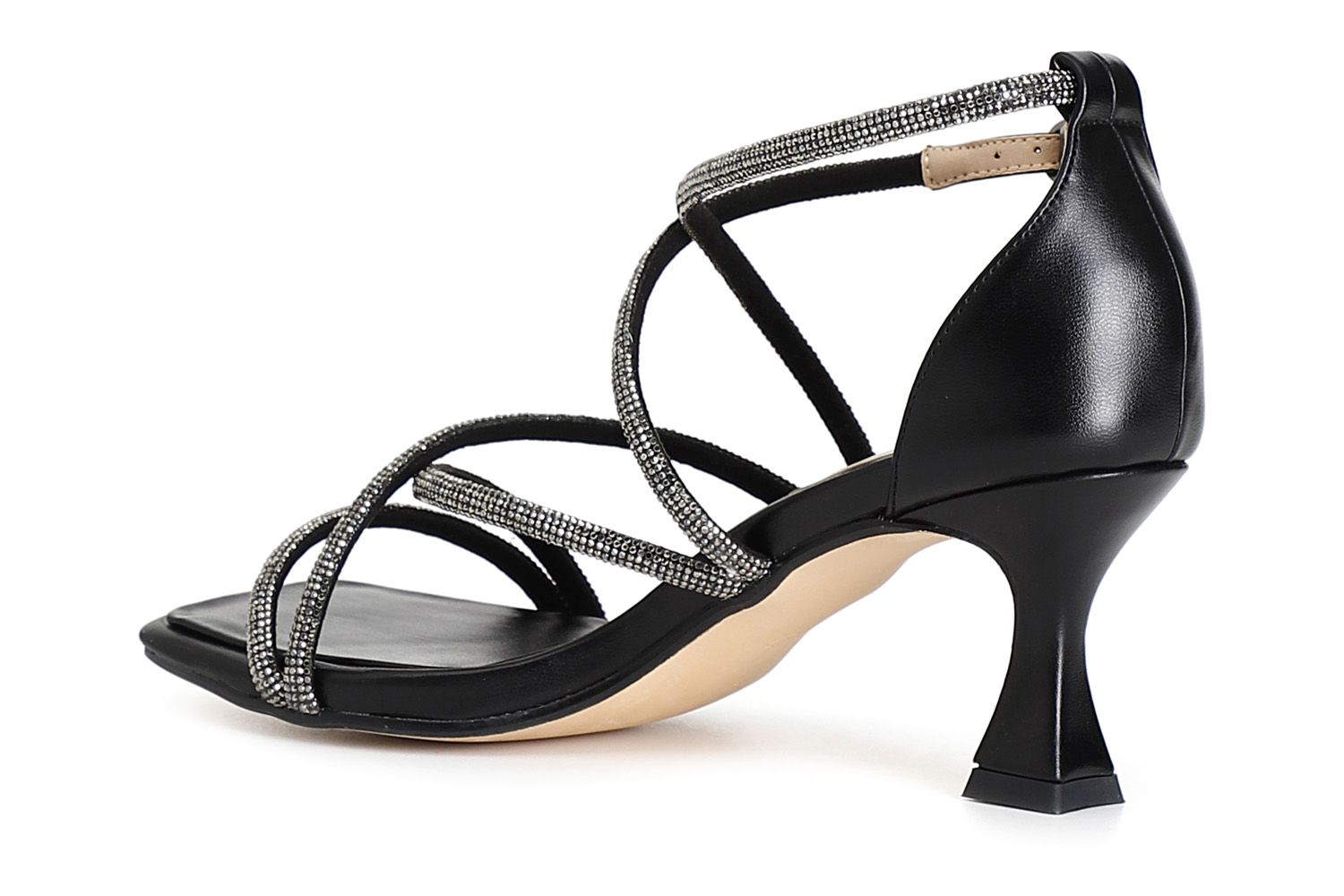 Sandali Cafènoir in vera pelle incrocio strass MB9001