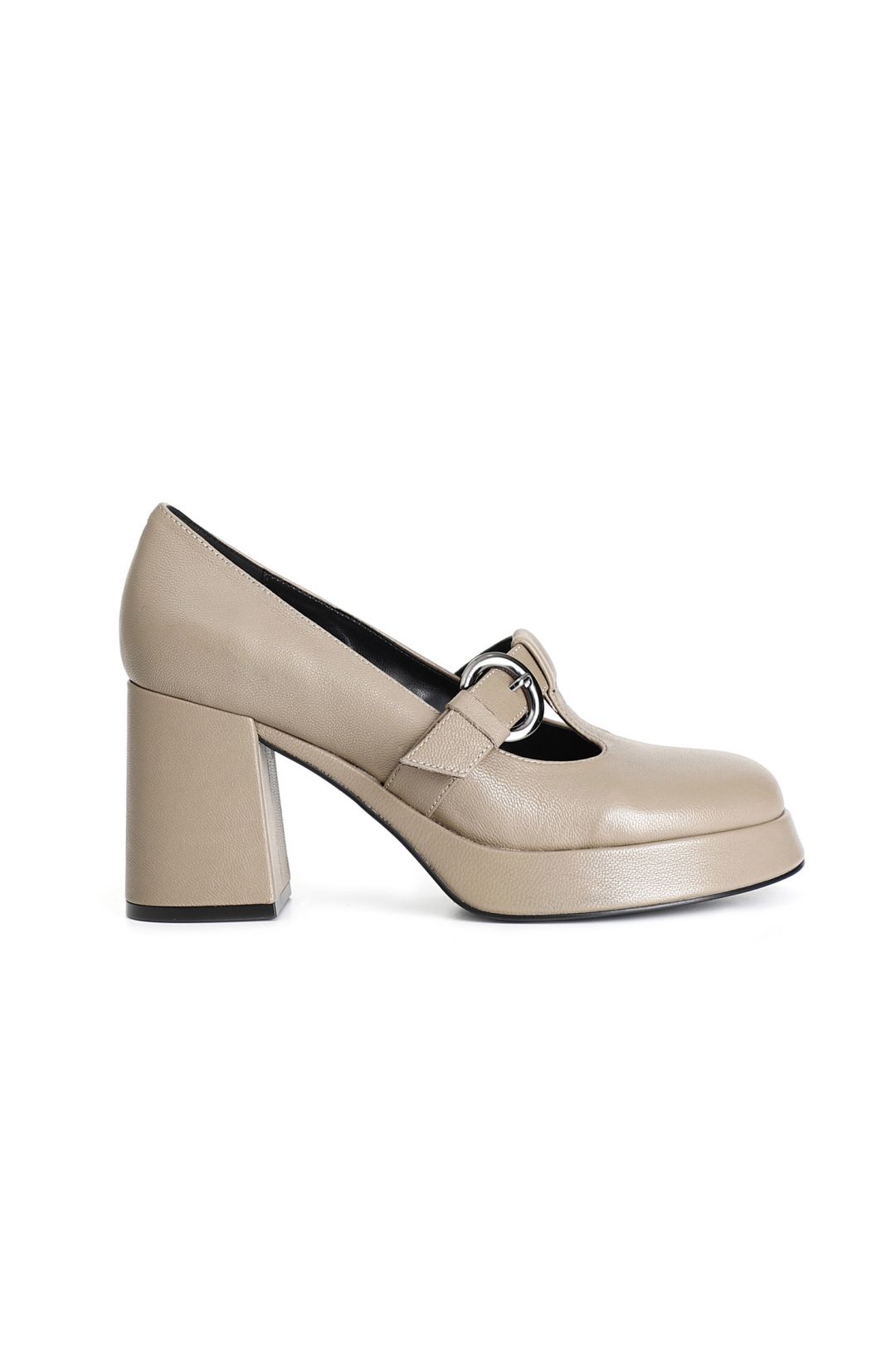 Décolleté Cafènoir in nappa con fibbia taupe LD4504