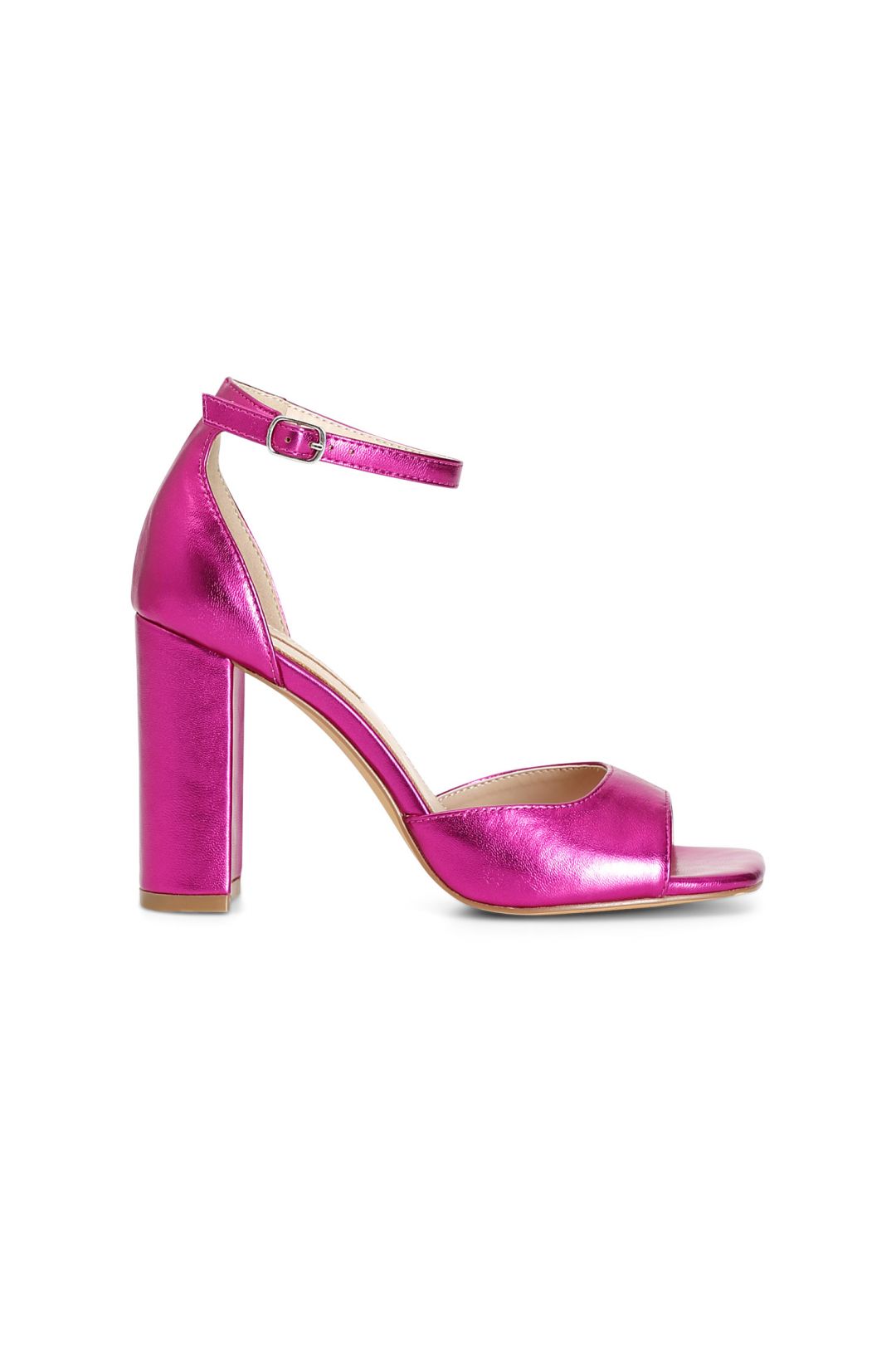 Sandali Cafènoir  metallizzato con laccio alla caviglia fuxia XV9120