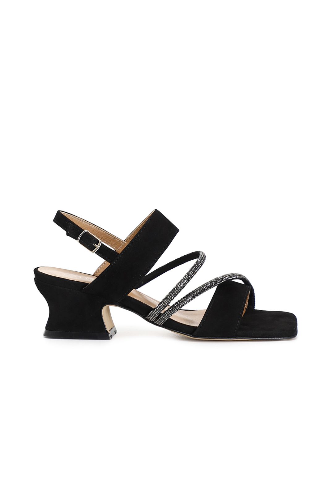 Cafènoir LB5209 Sandali in pelle scamosciata con strass