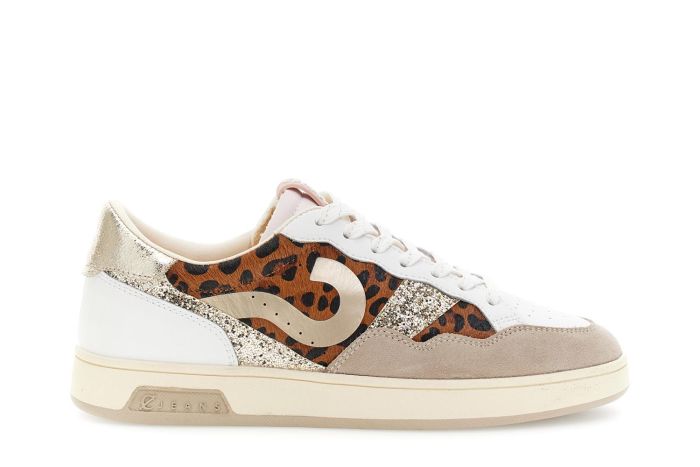 Sneakers CafeNoir donna in pelle e cavallino maculato DD1006