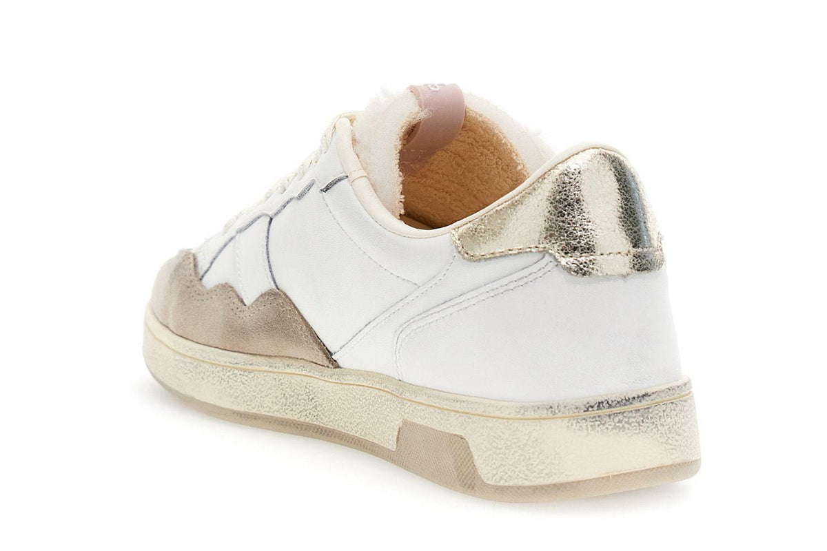 Sneakers CafeNoir donna in pelle e scamosciato con riporto laminato DD1004