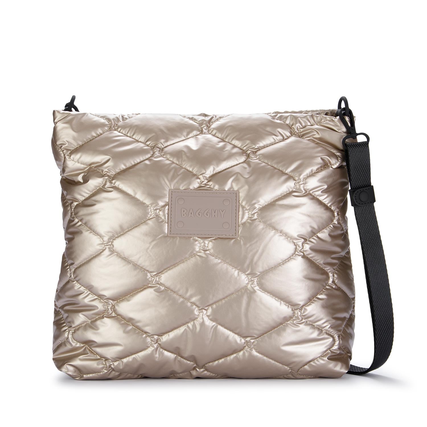 Borsa Bagghy rosa gold trapuntata con tracolla regolabile