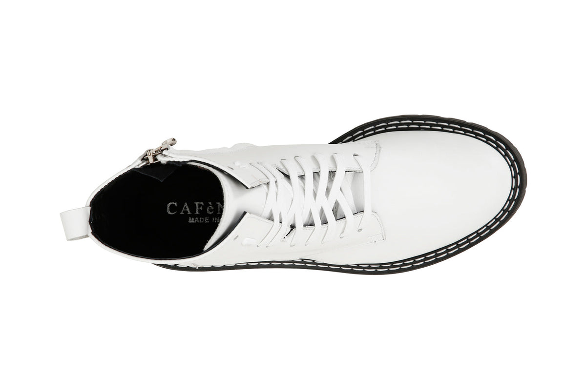 CafèNoir donna anfibi in pelle bianca FM1240