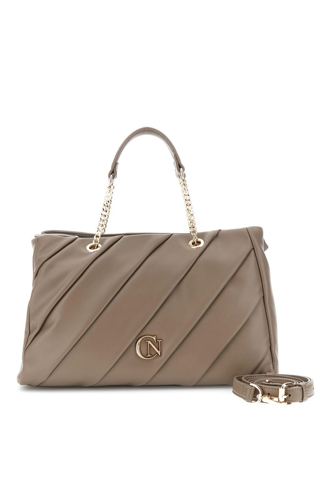 Borsa Shopping con plissettatura di CafèNoir e manici con catena WD0908