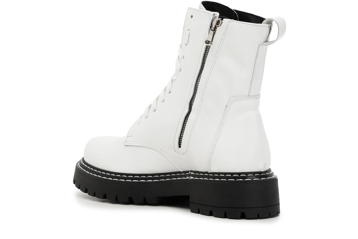 CafèNoir donna anfibi in pelle bianca FM1240