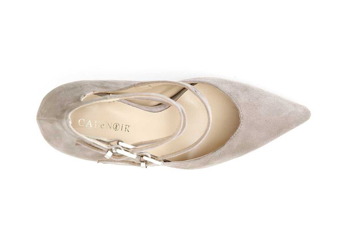 Décolleté Cafènoir in pelle scamosciata arricchita da lacci alla caviglia NA5004