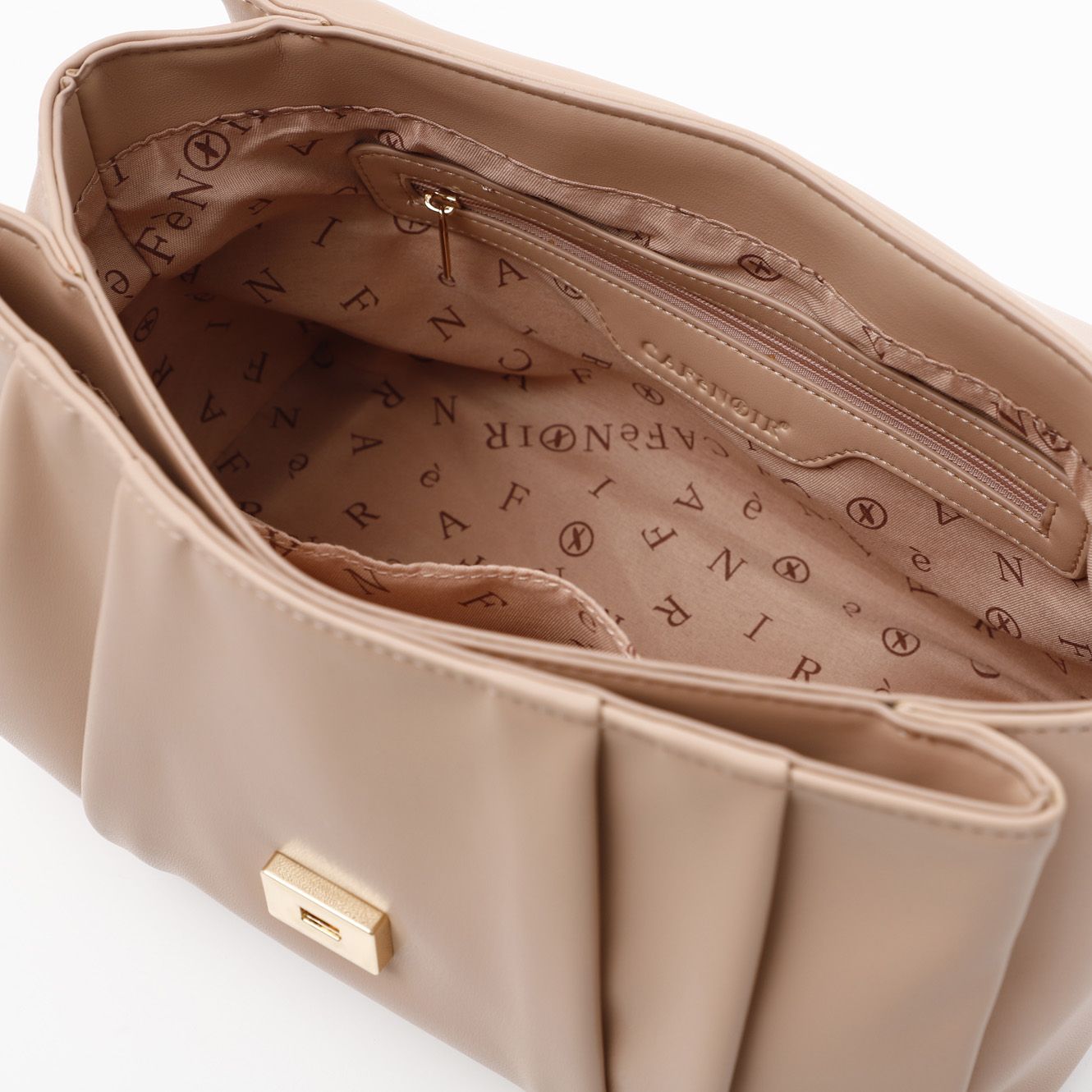 Borsa Cafènoir Cartella con fascia porta lettere personalizzate smaltate in tono cipria ZD0402