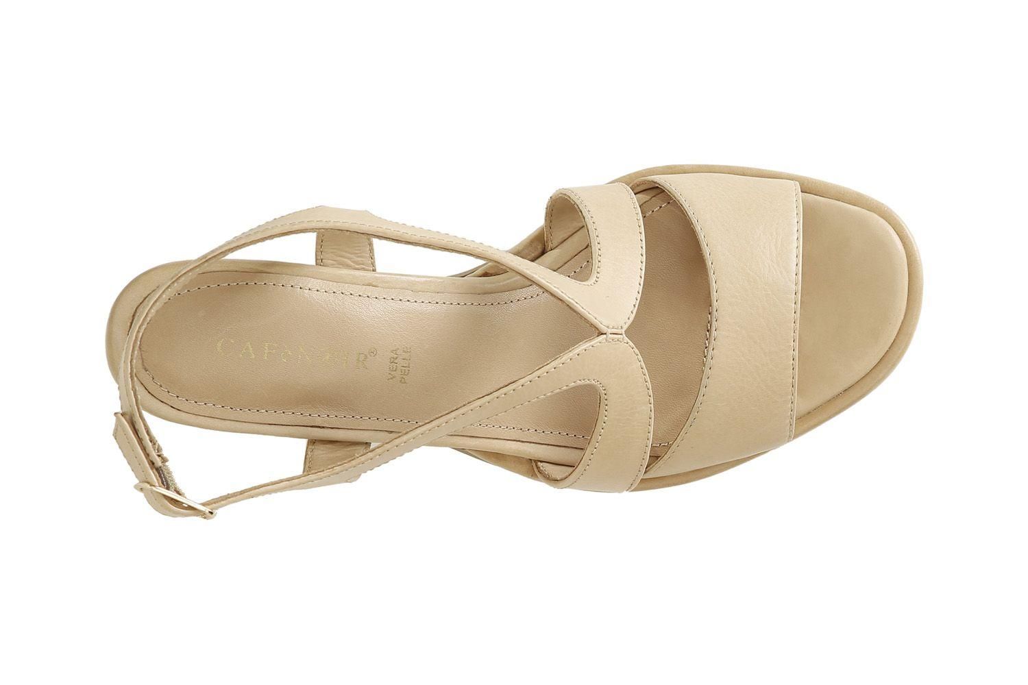 Sandali Cafènoir in pelle con fascia e incrocio LM1043