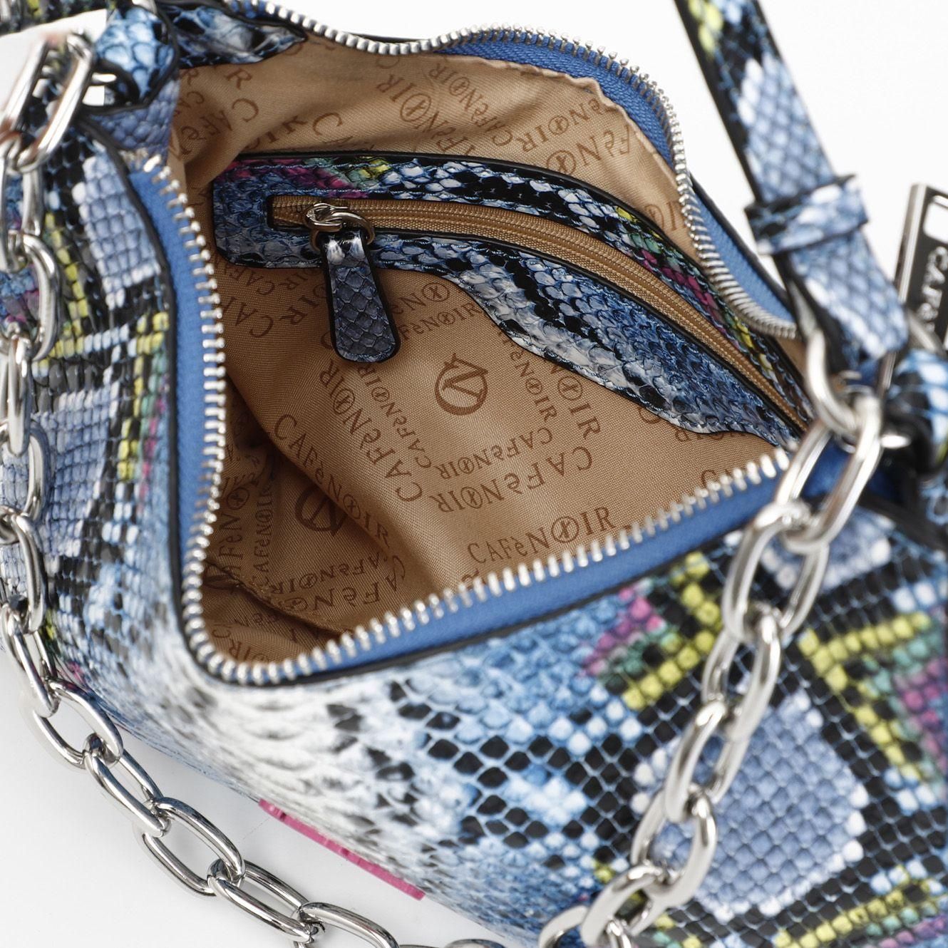 Borsa Cafènoir a spalla effetto pitone con catena NL0627