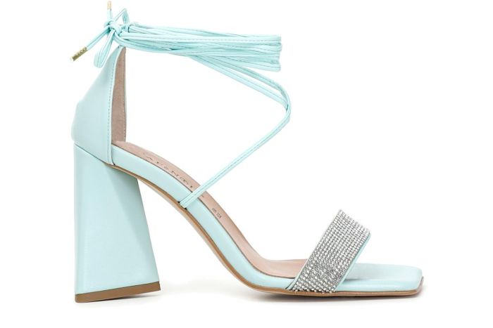 Cafènoir NA9170 Sandali schiava con fascia strass e tacco scultura