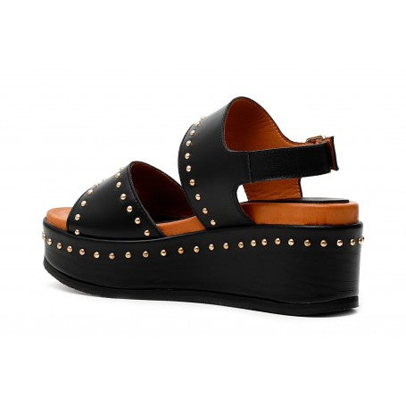 SANDALO Cafènoir ZEPPA FRATE IN PELLE CON BORCHIE - HH1340
