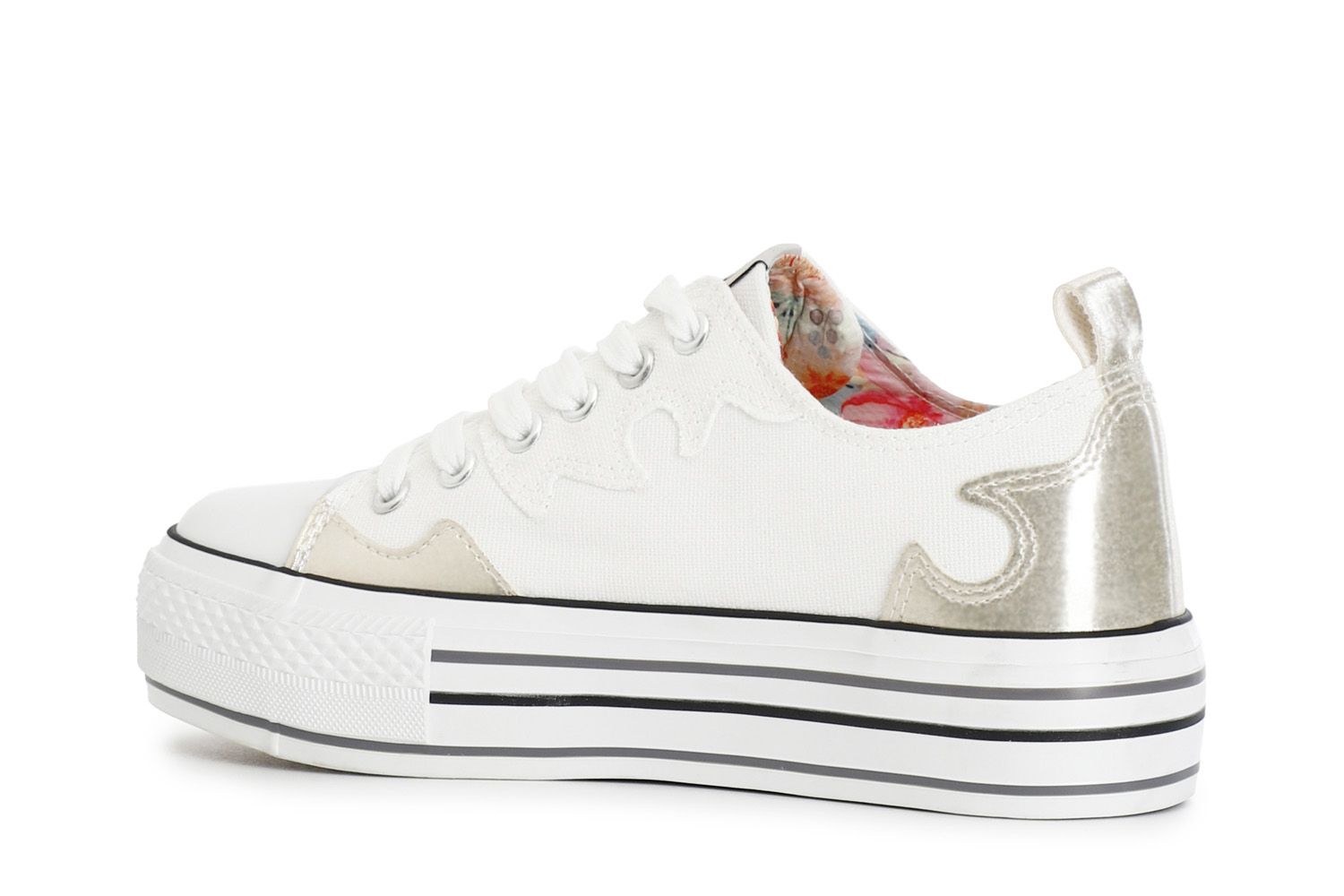 Sneakers Cafènoir in tessuto jeans con strass burro DM9128