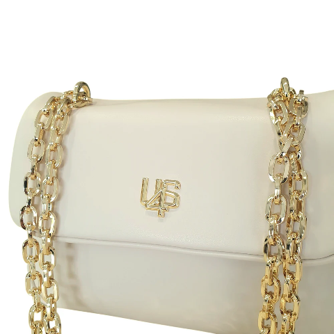 BORSA A TRACOLLA CON PATTA BEIGE 4US CESARE PACIOTTI 4US