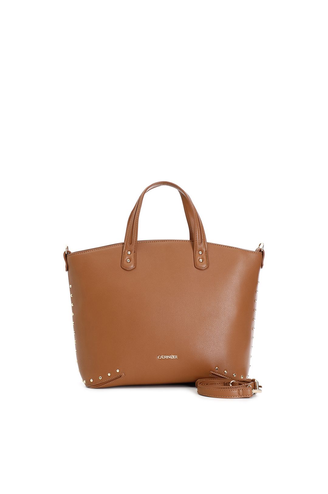 Borsa Cafènoir IB0604Tote con applicazioni di rivetti cuoio
