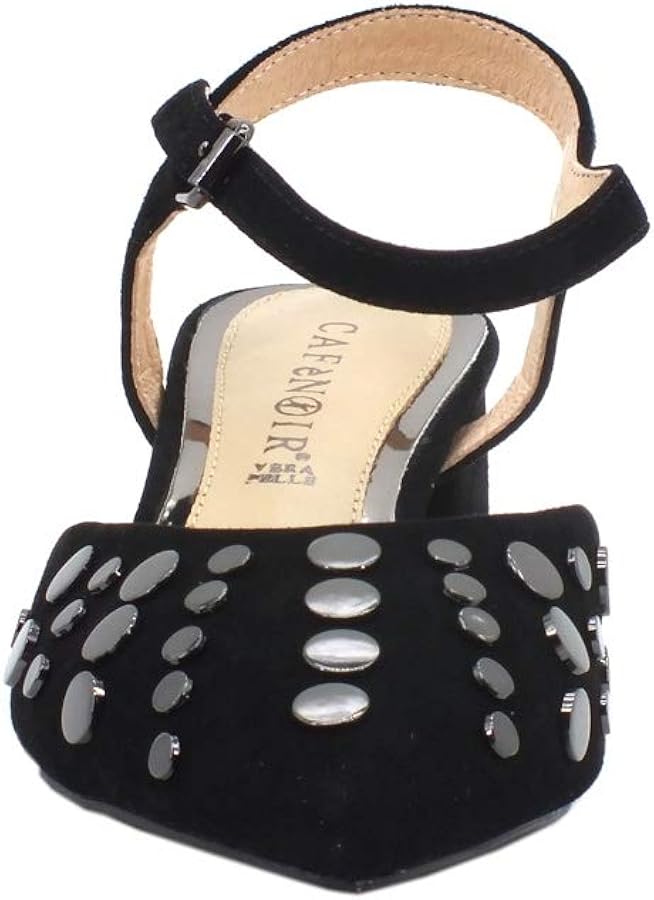 Slingback Cafènoir in pelle scamosciata borchie argento GLC536