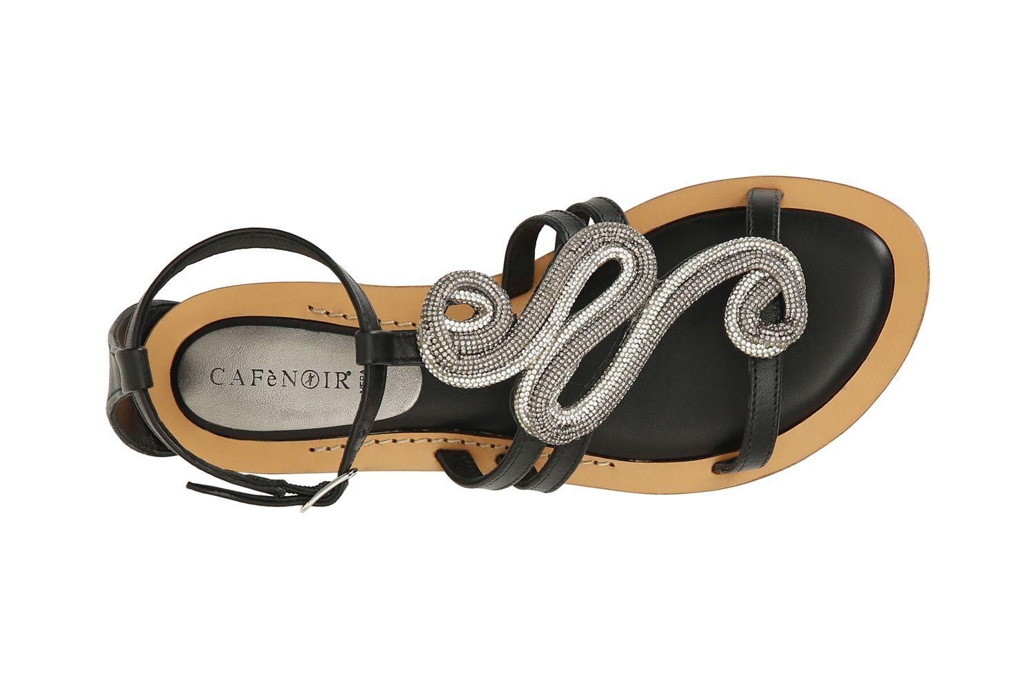 Sandali Cafènoir in nappa con decorazione strass GC4012