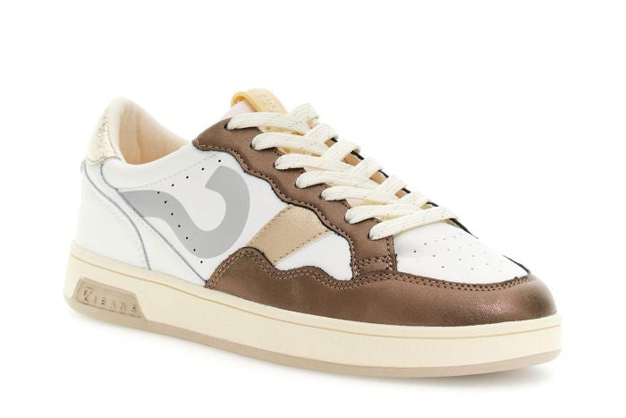 Sneakers donna in pelle di CafèNoir con riporti in laminato DD1002