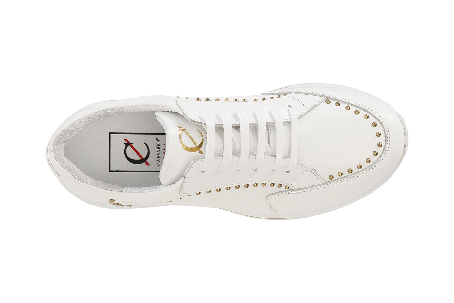 Sneakers Cafènoir bianca con zeppa DN1027