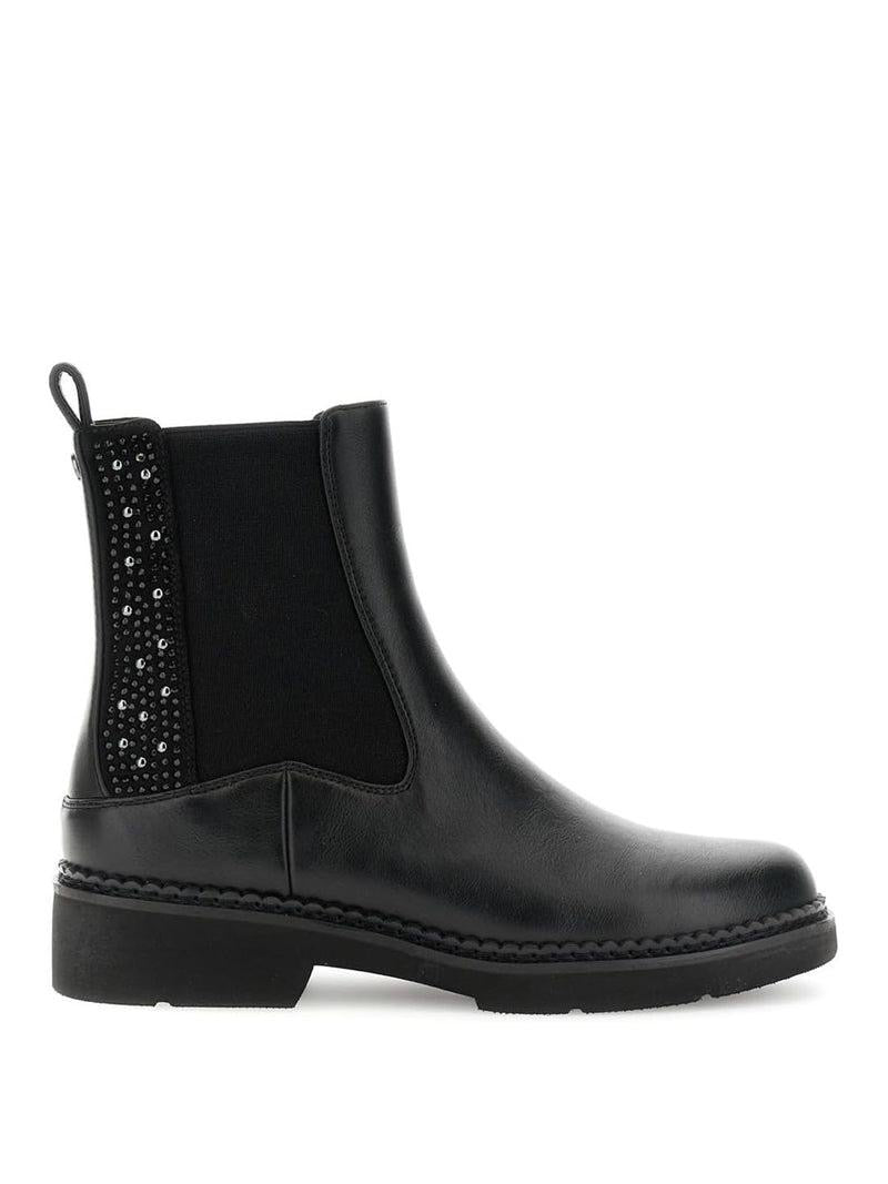 Tronchetti donna con Strass di CafèNoir in similpelle con borchie ed elastico EA9212