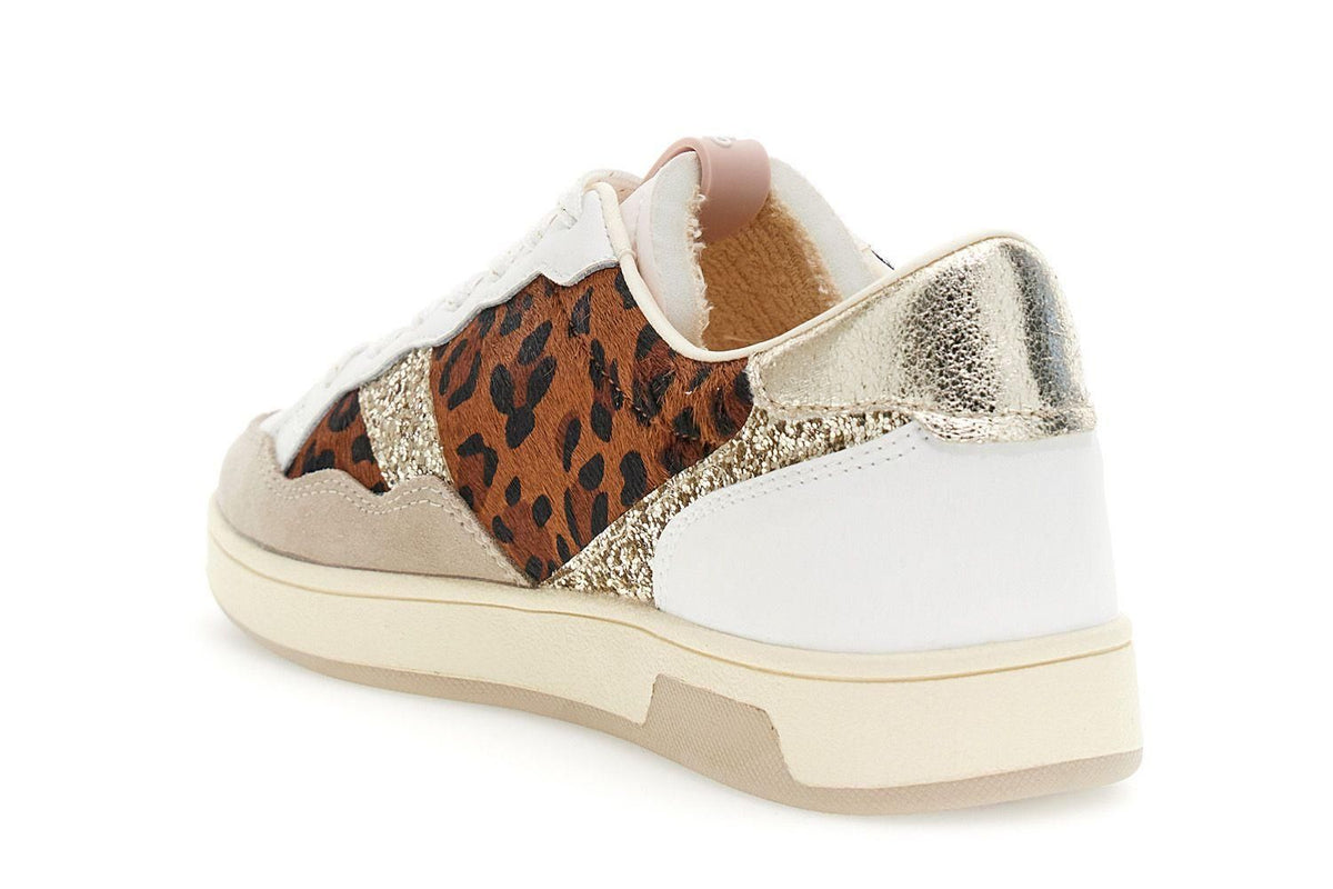 Sneakers CafeNoir donna in pelle e cavallino maculato DD1006