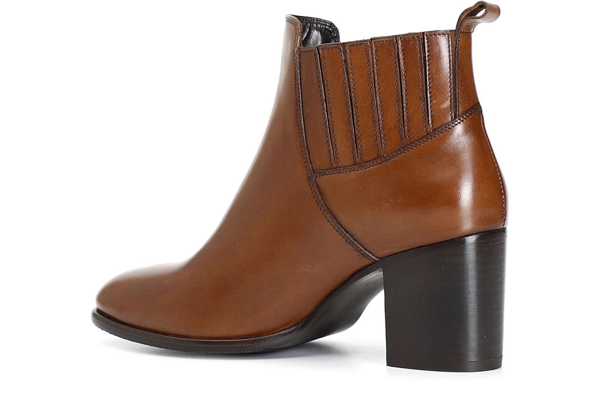 Cafènoir XV1079 Tronchetto donna in pelle con elastico e tacco 65mm